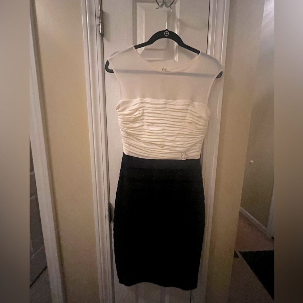 Chaya black and cream dress.